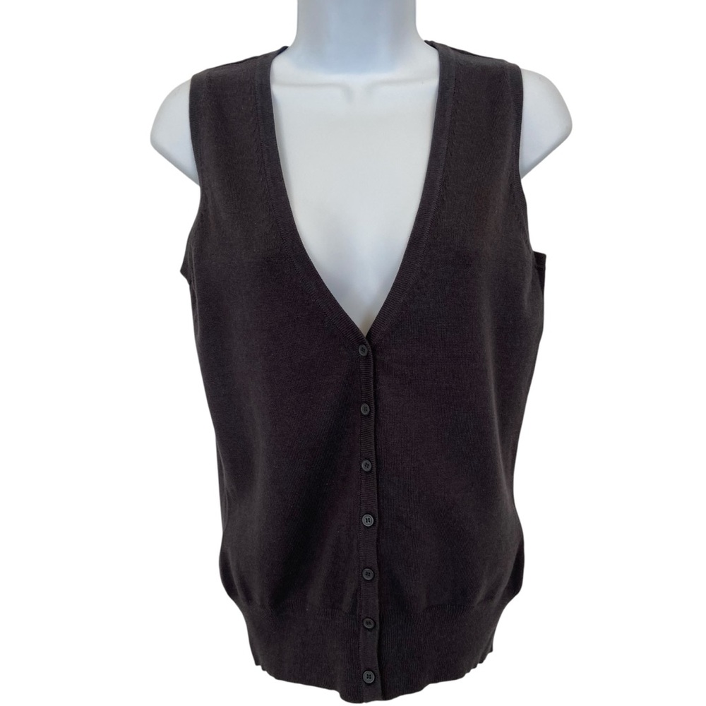Vero moda style Glory waistju sleeveless knit cardigan sweater button up grey M
